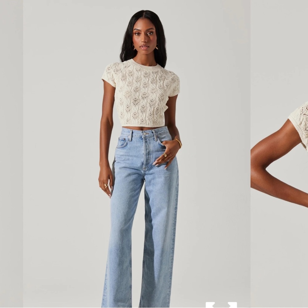 Astr Ivory sweater Crop Top